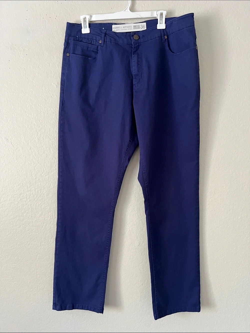 Like New! BARBELL APPAREL Chino Pants Cotton Blend Purple/Blue Size 36